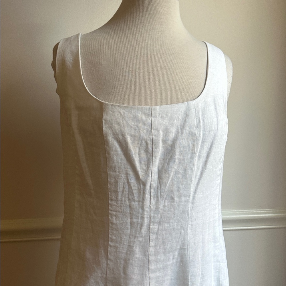 Lilly Pulitzer, calina, White linen midi sundress size 16 EUC - Picture 4 of 10